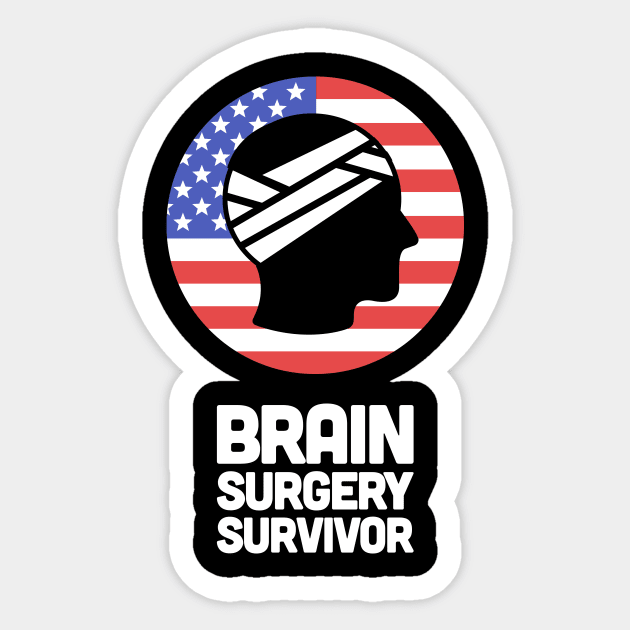 Brain Surgery - Funny Get Well Recovery Present Sticker by Wizardmode